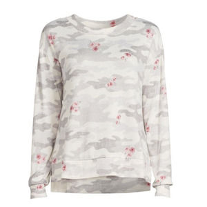 Secret Treasures Women's Camo Hacci Sleep Top with Roses NWT